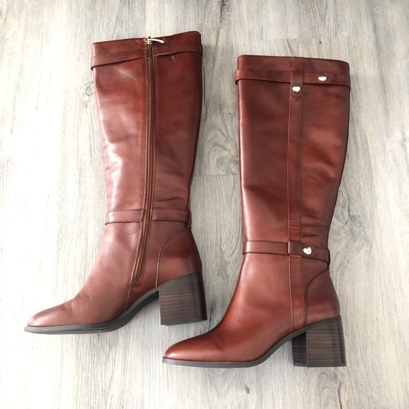 Essex Lane Lizzy Wide Calf Boots in Rich Caramel - Picture 5 of 14
